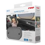 Jucarii, Copii si Bebe - Carucioare si articole de transport - Accesorii transport copii - Set 2 parasolare auto lipire cu ventuze TravelKid Sun Basic Reer 86141 - Infinity.ro