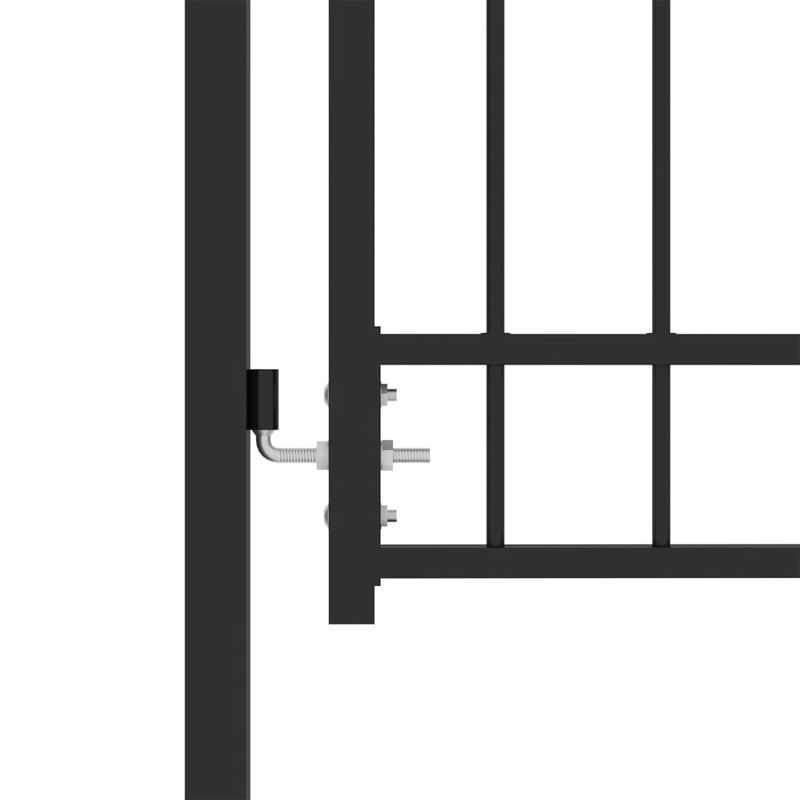 Casa si Gradina - Gradina si terasa - Garduri, panouri si accesorii - Poarta de gard cu tepuse, negru, 100x100 cm, otel - Infinity.ro