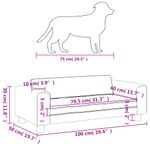 Petshop - Accesorii petshop - Culcusuri si custi - Culcusuri si saltele - Pat pentru caini cu extensie, albastru, 100x50x30 cm, catifea - Infinity.ro