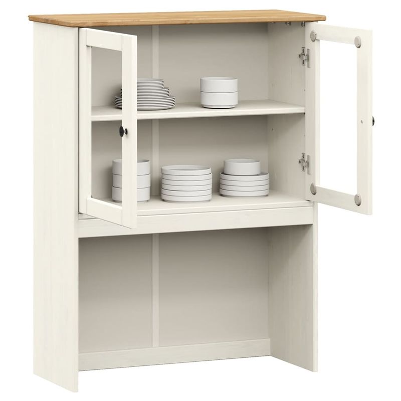 Casa si Gradina - Mobilier - Comode si corpuri - Comode - Dulap superior comoda „VIGO”, alb, 78x30x100 cm, lemn masiv pin - Infinity.ro