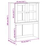 Casa si Gradina - Mobilier - Comode si corpuri - Comode - Dulap superior comoda „VIGO”, alb, 78x30x100 cm, lemn masiv pin - Infinity.ro