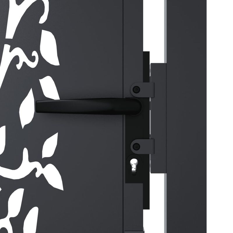 Casa si Gradina - Gradina si terasa - Garduri, panouri si accesorii - Poarta pentru gradina, antracit, 105x180 cm, otel, design copac - Infinity.ro