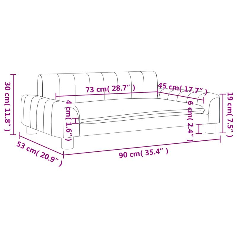 Casa si Gradina - Mobilier - Mobilier copii - Mobilier camera copiilor - Canapea pentru copii, gri, 90x53x30 cm, piele ecologica - Infinity.ro