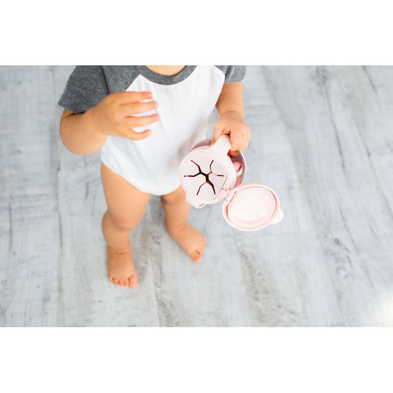 Jucarii, Copii si Bebe - Hrana si alaptare - Biberoane, suzete si accesorii hranire - Articole hranire bebelusi - Cana pentru gustare Ubbi roz deschis - Infinity.ro