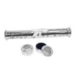 Market - Cadouri - Cadouri personalizate - Set cadou botez cu suport certificat si cutiute prima suvita si primul dintisor argintate Juliana - Infinity.ro