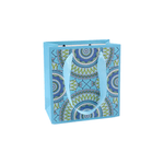 Market - Cadouri - Pungi cadou si accesorii - Punga cadou de hartie Crisalida, 14 x 15 x 7 cm, Mandale albastru azur - Infinity.ro