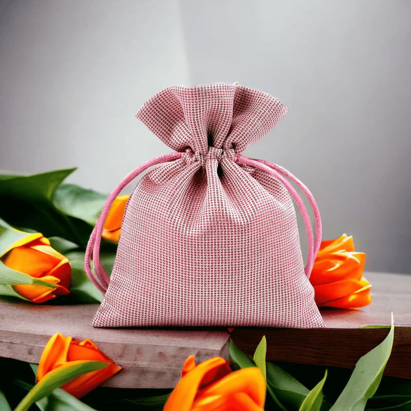 Market - Cadouri - Pungi cadou si accesorii - Saculet satinat cu lurex pentru cadouri 10 x 13 cm Roz auriu - Infinity.ro