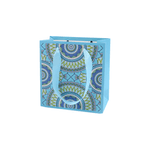 Market - Cadouri - Pungi cadou si accesorii - Punga cadou de hartie Crisalida, 14 x 15 x 7 cm, Mandale albastru azur - Infinity.ro