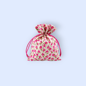 Saculet textil pentru cadouri 10 x 13 cm Trandafiri