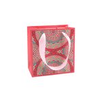 Market - Cadouri - Pungi cadou si accesorii - Punga cadou de hartie Crisalida, 14 x 15 x 7 cm, Mandale corai deschis - Infinity.ro