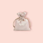 Market - Cadouri - Pungi cadou si accesorii - Saculet satinat cu lurex pentru cadouri Crisalida, 10 x 13 cm, Bej auriu - Infinity.ro