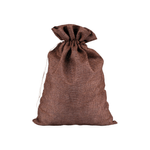 Market - Cadouri - Pungi cadou si accesorii - Saculet decorativ rustic imitatie iuta Crisalida, 19.5 x 27 cm, Maro - Infinity.ro