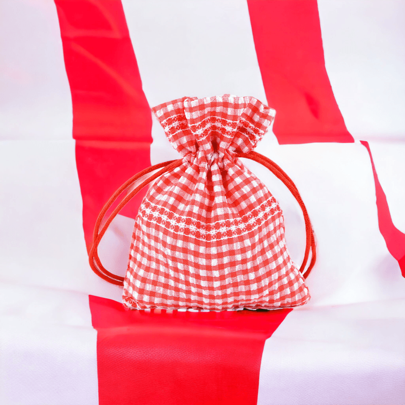 Market - Cadouri - Pungi cadou si accesorii - Saculet textil decorativ pentru cadou, 10 x 13 cm, Rosu - Infinity.ro