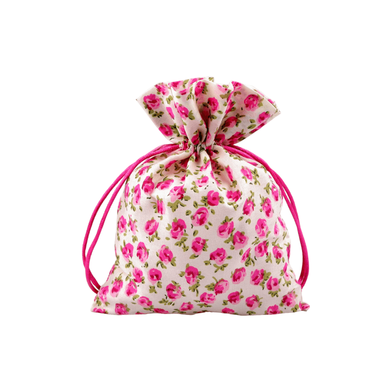 Market - Cadouri - Flori si aranjamente - Saculet textil pentru cadouri 13 x 18 cm Trandafiri - Infinity.ro