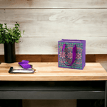 Market - Cadouri - Pungi cadou si accesorii - Punga cadou de hartie Crisalida, 14 x 15 x 7 cm, Mandale violet - Infinity.ro