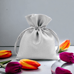 Market - Cadouri - Pungi cadou si accesorii - Saculet satinat cu lurex pentru cadouri 10 x 13 cm Gri auriu - Infinity.ro