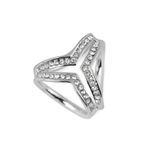 Fashion, accesorii si bijuterii - Femei - Bijuterii femei - Inele femei - Inel pentru esarfa cu strasuri Kyrra, 2,6 x 2,2 cm, Crystal - Infinity.ro