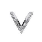 Fashion, accesorii si bijuterii - Femei - Bijuterii femei - Inele femei - Inel pentru esarfa cu strasuri Kyrra, 2,3 x 2,5 x 2,2 cm, Argintiu - Infinity.ro