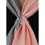 Fashion, accesorii si bijuterii - Femei - Bijuterii femei - Inele femei - Inel pentru esarfa cu strasuri Kyrra, 2,3 x 2,5 x 2,2 cm, Argintiu - Infinity.ro