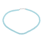 Fashion, accesorii si bijuterii - Femei - Bijuterii femei - Coliere femei - Colier din perle de sticla Crisalida, lungime 42 cm, Turcoaz - Infinity.ro