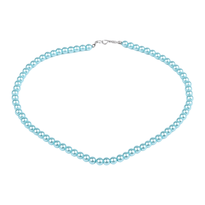 Fashion, accesorii si bijuterii - Femei - Bijuterii femei - Coliere femei - Colier din perle de sticla Crisalida, lungime 42 cm, Turcoaz - Infinity.ro