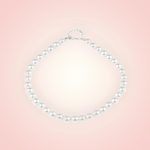 Fashion, accesorii si bijuterii - Femei - Bijuterii femei - Coliere femei - Colier din perle de sticla Crisalida, lungime 43 cm, Crem sidefat - Infinity.ro