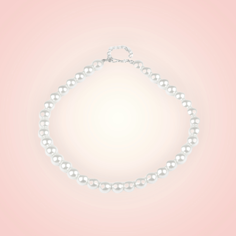 Fashion, accesorii si bijuterii - Femei - Bijuterii femei - Coliere femei - Colier din perle de sticla Crisalida, lungime 43 cm, Crem sidefat - Infinity.ro