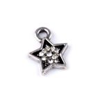 Fashion, accesorii si bijuterii - Femei - Bijuterii femei - Pandantive femei - Pandantiv decorativ steluta cu strasuri, diametru 9 mm Alb - Infinity.ro