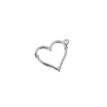 Fashion, accesorii si bijuterii - Barbati - Bijuterii barbati - Lanturi si pandantive barbati - Pandantiv decorativ metalic inima 21 x 25 mm, Argintiu - Infinity.ro