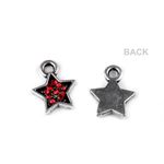 Fashion, accesorii si bijuterii - Femei - Bijuterii femei - Pandantive femei - Pandantiv decorativ steluta cu strasuri, diametru 9 mm Rosu - Infinity.ro