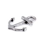 Fashion, accesorii si bijuterii - Barbati - Bijuterii barbati - Lanturi si pandantive barbati - Pandantiv decorativ metalic 14 x 18 mm Ancora platinum - Infinity.ro