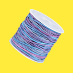 Casa si Gradina - Decoratiuni - DIY - Articole mercerie - Snur curcubeu din bumbac, diametru 1 mm, lungime 20 m, Albastru - Infinity.ro