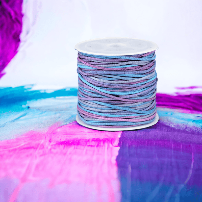 Casa si Gradina - Decoratiuni - DIY - Articole mercerie - Snur curcubeu din bumbac, diametru 1 mm, lungime 20 m, Albastru - Infinity.ro