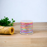 Casa si Gradina - Decoratiuni - DIY - Articole mercerie - Snur curcubeu din bumbac, diametru 1 mm, lungime 20 m, Roz - Infinity.ro