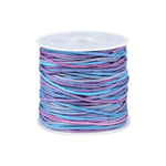 Casa si Gradina - Decoratiuni - DIY - Articole mercerie - Snur curcubeu din bumbac, diametru 1 mm, lungime 20 m, Albastru - Infinity.ro