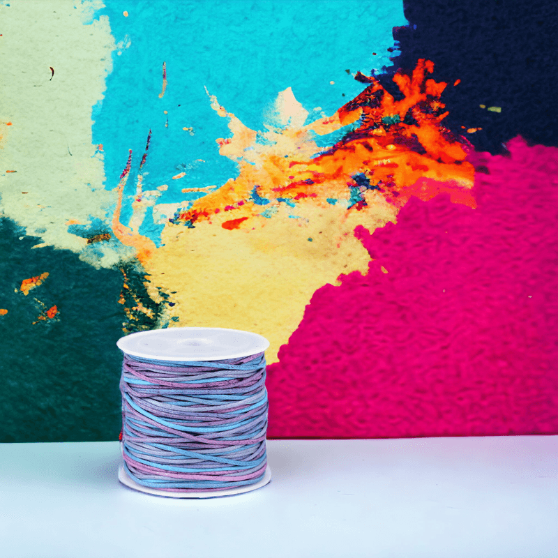 Casa si Gradina - Decoratiuni - DIY - Articole mercerie - Snur curcubeu din bumbac, diametru 1 mm, lungime 20 m, Albastru - Infinity.ro