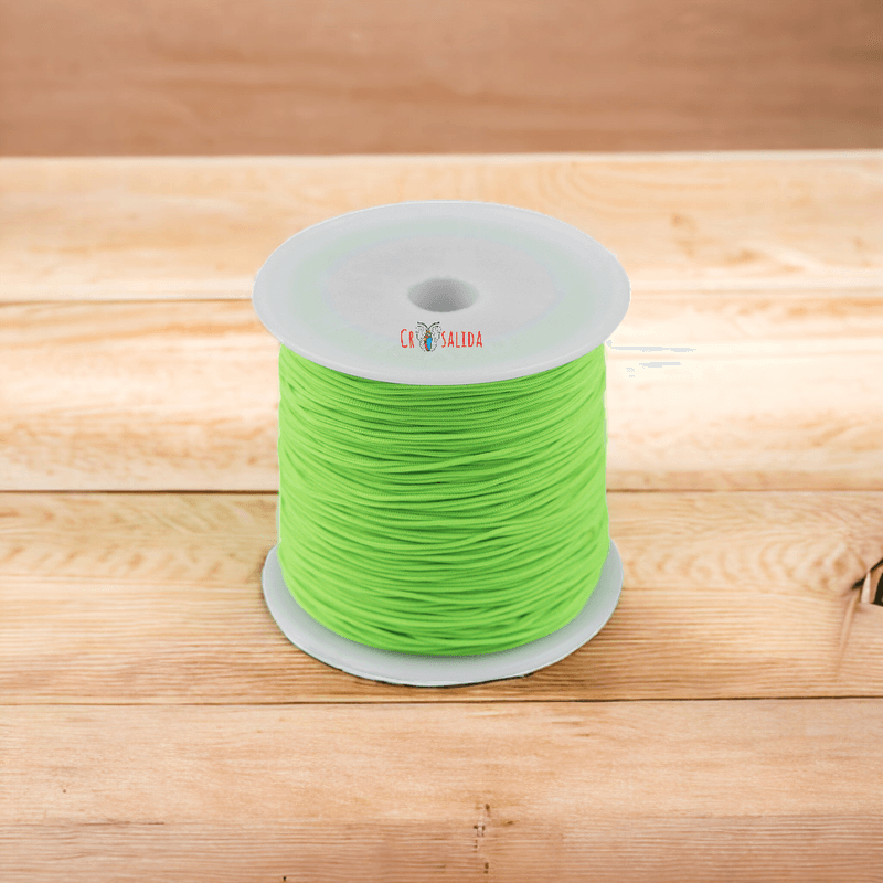 Casa si Gradina - Decoratiuni - DIY - Articole mercerie - Snur rotund din poliester Crisalida, diametru 0,8 mm, lungime 90 m, Verde neon - Infinity.ro