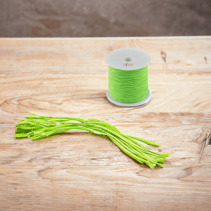 Casa si Gradina - Decoratiuni - DIY - Articole mercerie - Snur rotund din poliester Crisalida, diametru 0,8 mm, lungime 90 m, Verde neon - Infinity.ro