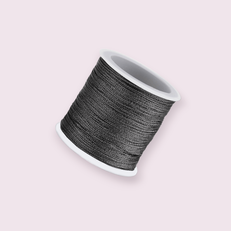 Casa si Gradina - Decoratiuni - DIY - Articole mercerie - Snur impletit cu lurex Crisalida, diametru 0,3 mm, lungime 50 m, Gri antracit - Infinity.ro