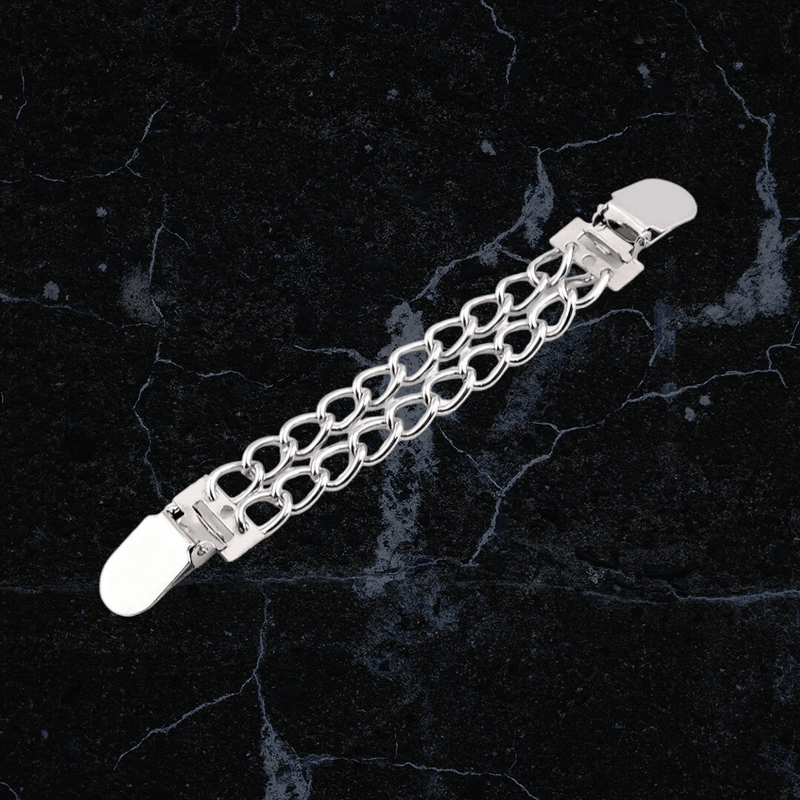 Fashion, accesorii si bijuterii - Femei - Bijuterii femei - Brose femei - Clips / Inchizatoare cardigan Kyrra, 2 x 17 cm Silver - Infinity.ro