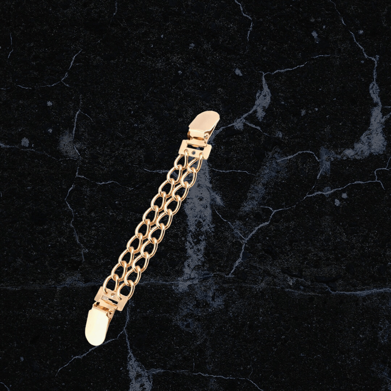 Fashion, accesorii si bijuterii - Femei - Bijuterii femei - Brose femei - Clips / Inchizatoare cardigan Kyrra, 2 x 17 cm Gold - Infinity.ro