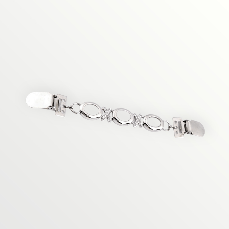 Fashion, accesorii si bijuterii - Femei - Bijuterii femei - Brose femei - Clips / Inchizatoare cardigan Kyrra, 2 x 17.5 cm Silver - Infinity.ro