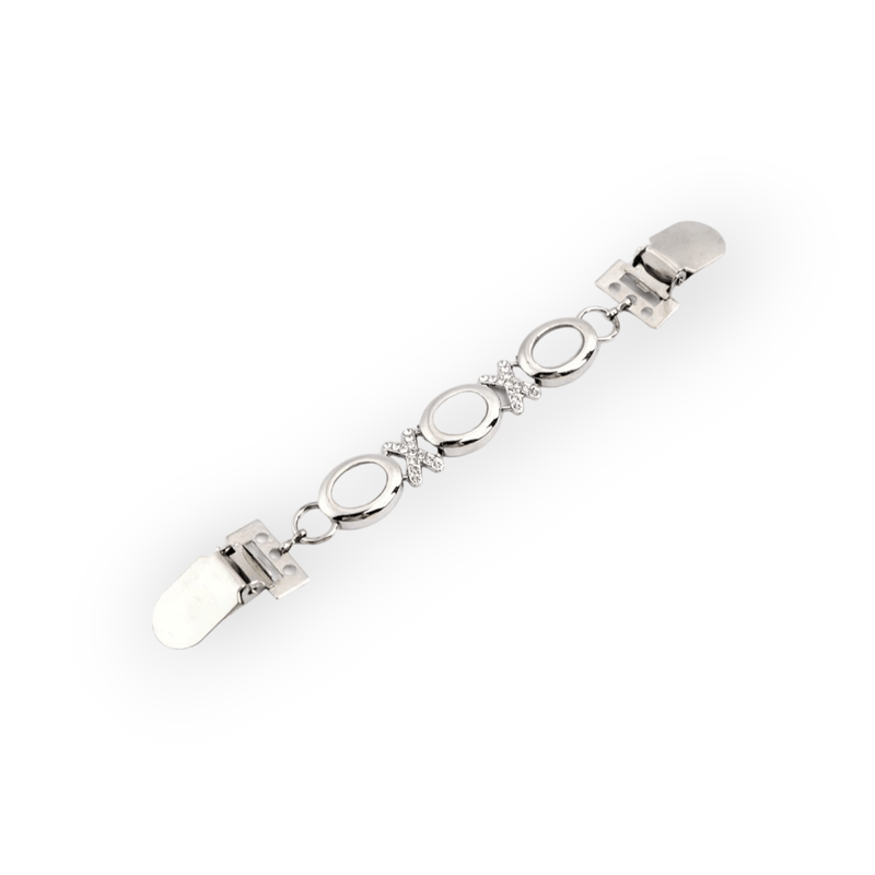 Fashion, accesorii si bijuterii - Femei - Bijuterii femei - Brose femei - Clips / Inchizatoare cardigan Kyrra, 2 x 17.5 cm Silver - Infinity.ro