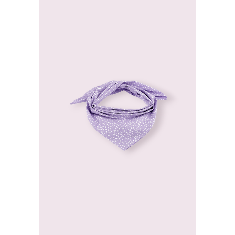 Fashion, accesorii si bijuterii - Femei - Accesorii femei - Esarfe si fulare femei - Batic bumbac, imprimeu floral, 65 x 65 cm Violet - Infinity.ro