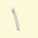 Fashion, accesorii si bijuterii - Femei - Bijuterii femei - Brose femei - Clips / Inchizatoare cardigan Kyrra, 2 x 17 cm Silver - Infinity.ro