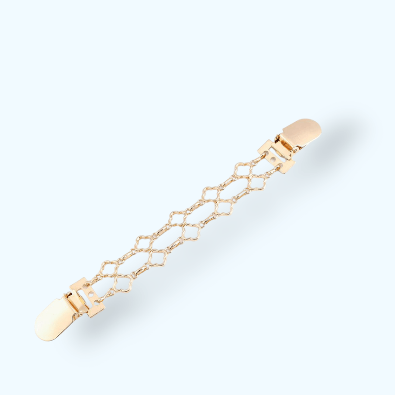 Fashion, accesorii si bijuterii - Femei - Bijuterii femei - Brose femei - Clips / Inchizatoare cardigan Kyrra, 2*19 cm Gold - Infinity.ro