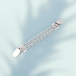 Fashion, accesorii si bijuterii - Femei - Bijuterii femei - Brose femei - Clips / Inchizatoare cardigan Kyrra, 2 x 17 cm Silver - Infinity.ro