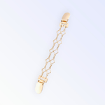 Fashion, accesorii si bijuterii - Femei - Bijuterii femei - Brose femei - Clips / Inchizatoare cardigan Kyrra, 2*19 cm Gold - Infinity.ro