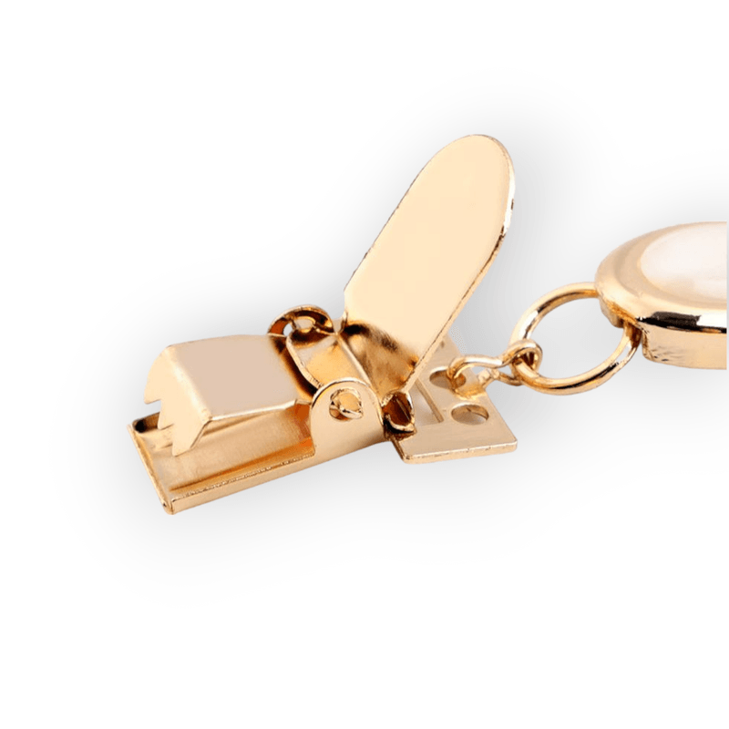 Fashion, accesorii si bijuterii - Femei - Bijuterii femei - Brose femei - Clips / Inchizatoare cardigan Kyrra, 2 x 17.5 cm Gold - Infinity.ro