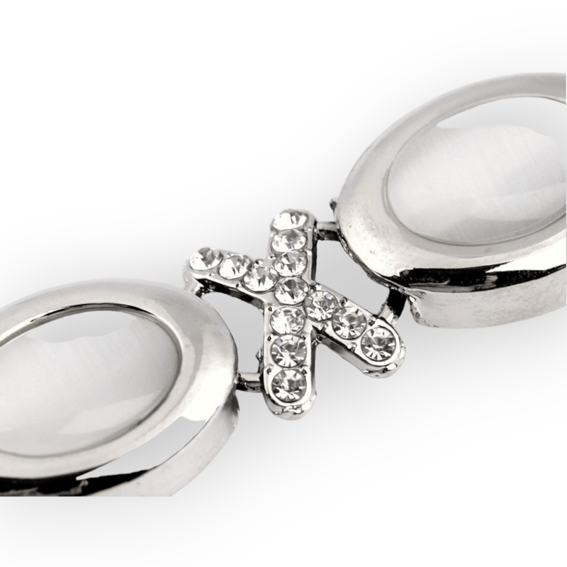 Fashion, accesorii si bijuterii - Femei - Bijuterii femei - Brose femei - Clips / Inchizatoare cardigan Kyrra, 2 x 17.5 cm Silver - Infinity.ro